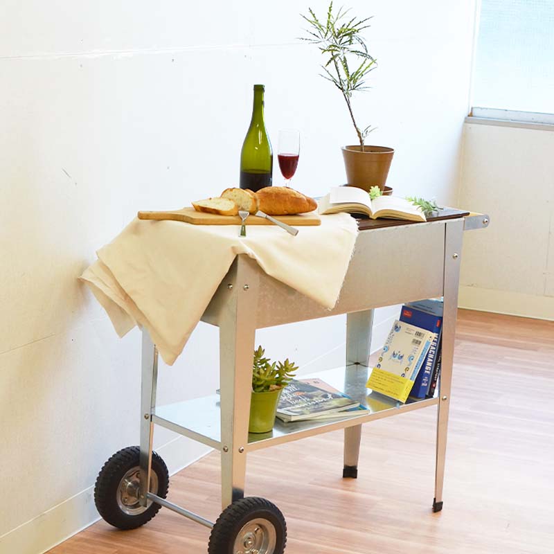 移動式栽培プランター キッズ トローリーワゴン ペールカラーミックス