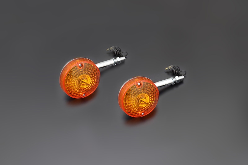 GS400タイプ ウインカーASSY オレンジ ショートステー（2個セット