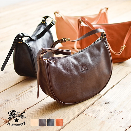 ◇【国内正規販売店】[411758]IL BISONTE(イルビゾンテ)三日月型