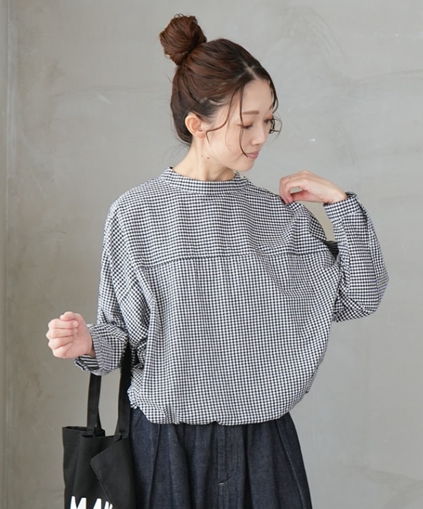 SALE 50%OFF】[8245T-018]grin(グリン)ブロードドルマン長袖シャツ