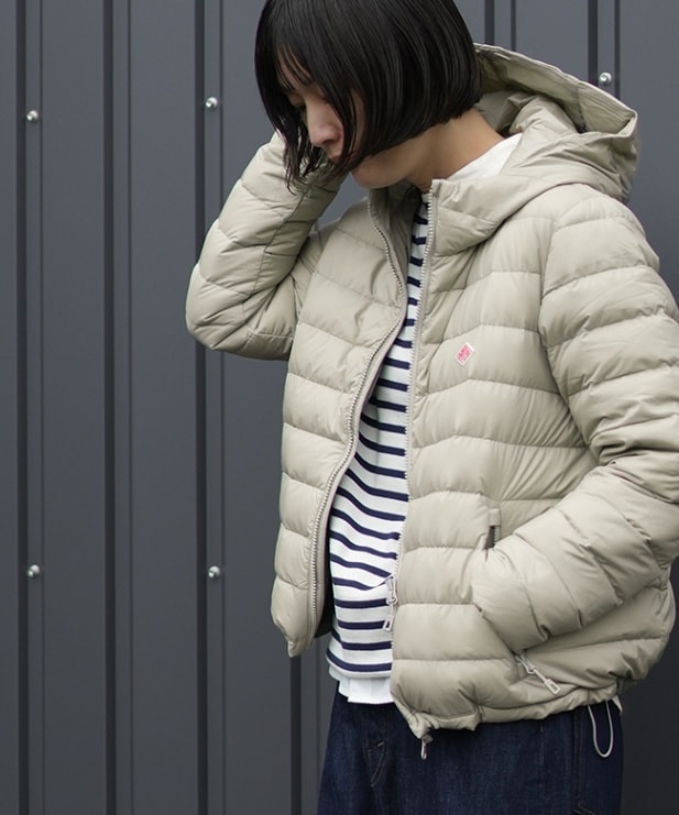 ◇[DT-A0563NRP]DANTON(ダントン) ナイロンタフタミドルダウンフード