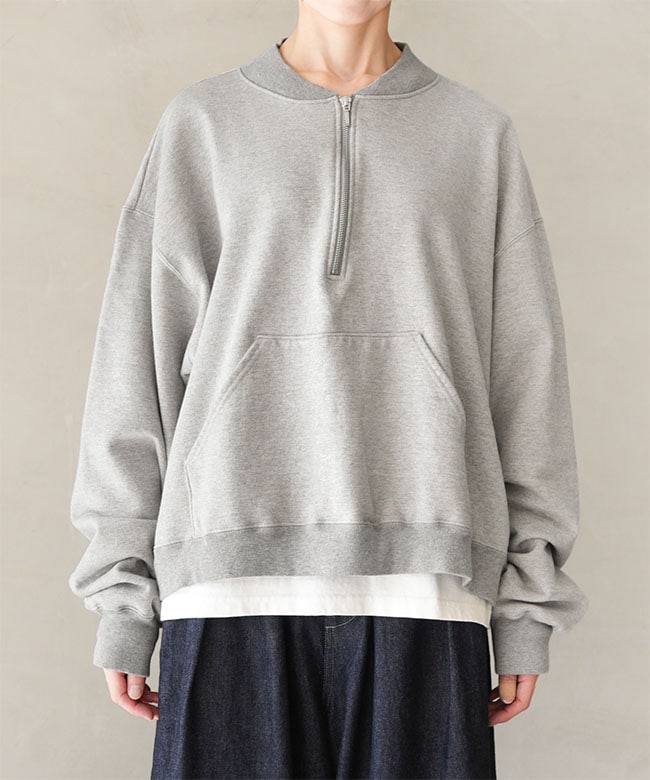 ◇[SMA-FW-HFZIP]SOLAMONAT(ソラモナ) ふわりと裏毛ハーフジッププル