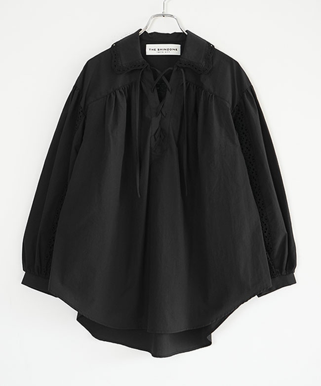 26SMSBL02]THE SHINZONE(ザ シンゾーン) LACE-UP BLOUSE レースアップ