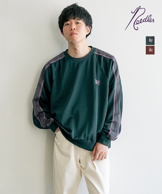 RW315]NEEDLES(ニードルズ)Track Crew Neck Shirt - Poly Smooth