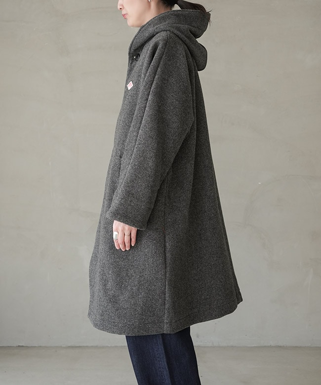 ◇[DT-A0708WLP]DANTON(ダントン) WOOL LIGHT PILE HOODED LONG COAT