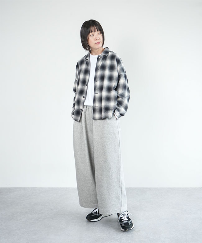 A12409] HARVESTY(ハーベスティ) シルケット裏毛サーカスバギーパンツ