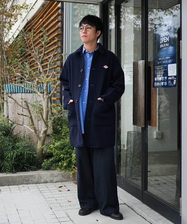 ◇[DT-A0540WLP]DANTON(ダントン) WOOL LIGHT PILE COVERALLS COAT