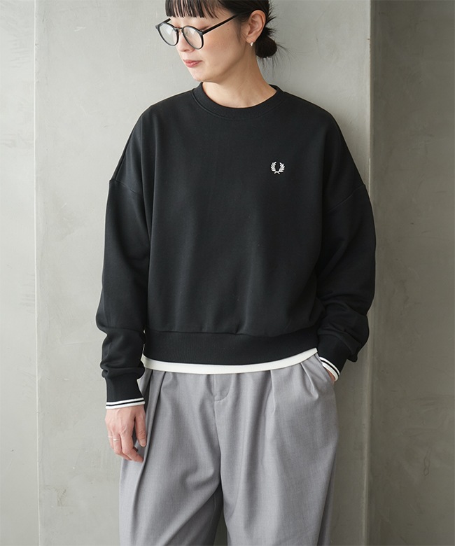 G1148]FRED PERRY(フレッドペリー)Tipped Sweatshirt ティップド