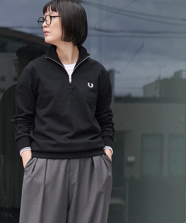 SALE 30%OFF】[M3574]FRED PERRY(フレッドペリー)Half Zip Sweatshirt