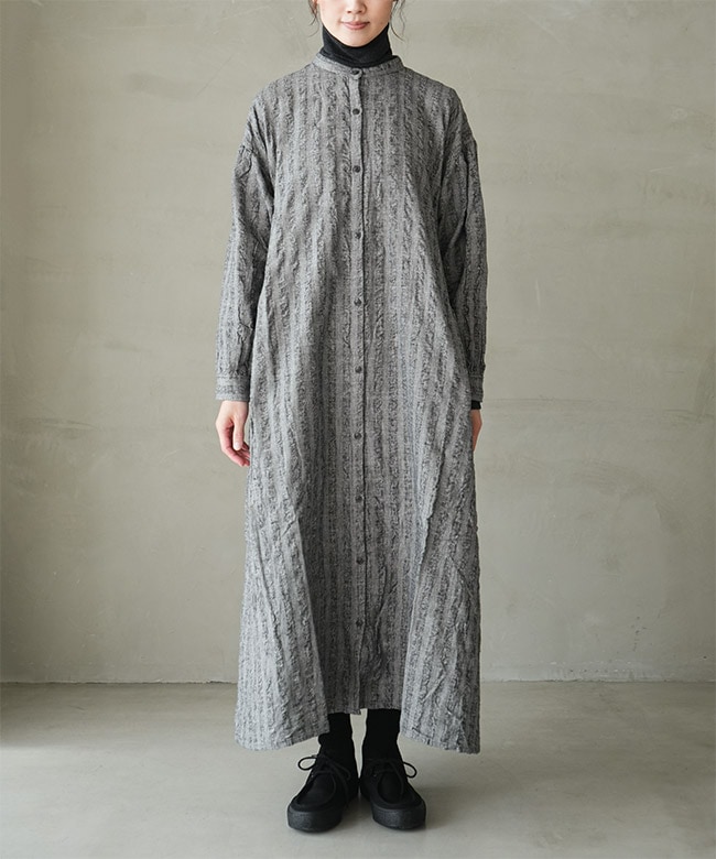 SALE 40%OFF】[250605]ICHI(イチ)ドビーチェック起毛ドレス レディース