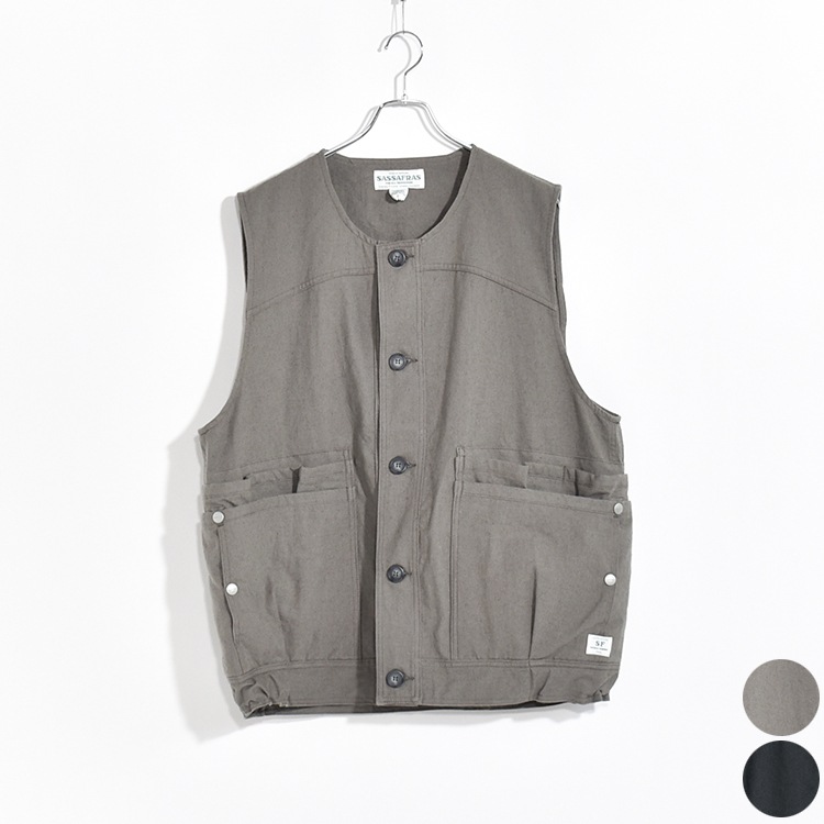 SF-242101]SASSAFRAS(ササフラス)Overgrown Hiker Vest / LR Cotton
