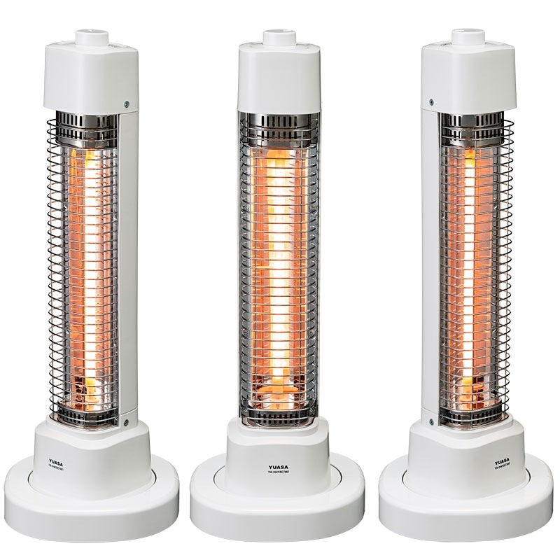 ユアサプライムス.com｜首振り電気ストーブ コンパクト YA-H410D(W