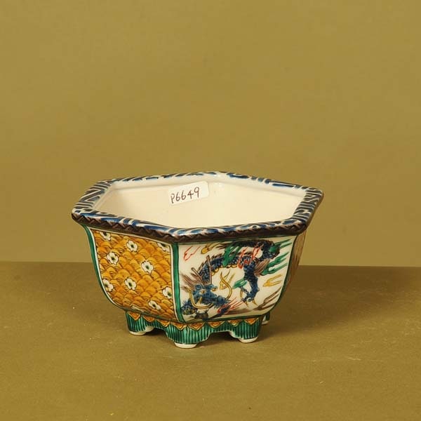 鉢：九谷瑛生 龍文様4号八角鉢 13.0cm*資材 | 盆栽鉢・水盤,現代小鉢