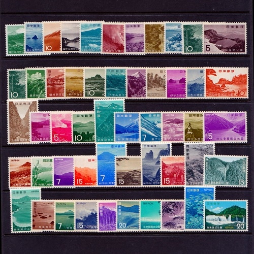 銭単位切手 戦前国立公園シリーズ31点セット 銭単位切手 戦前国立公園