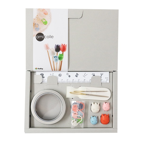 編み物ツール 『アミコレセット (段数えマーカー・編針キャップ) ASC