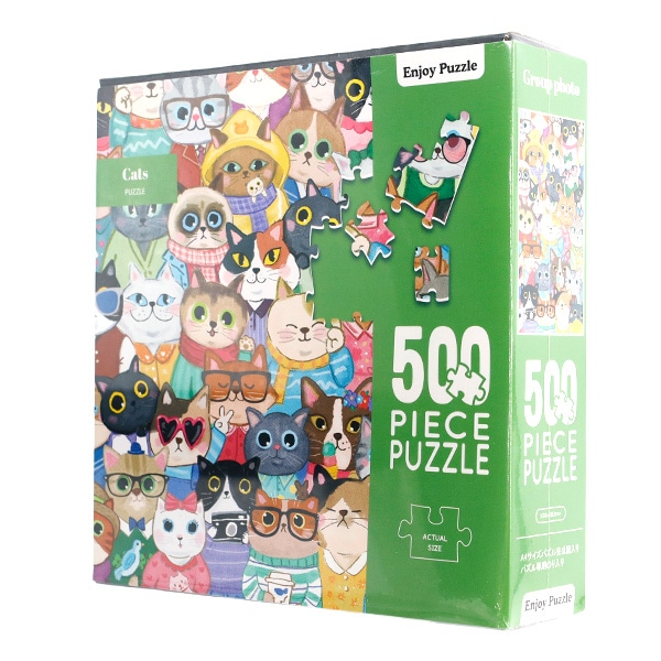 玩具 『パズル Group Photo Cats 500ピース 530×380mm AkL05032』 生活
