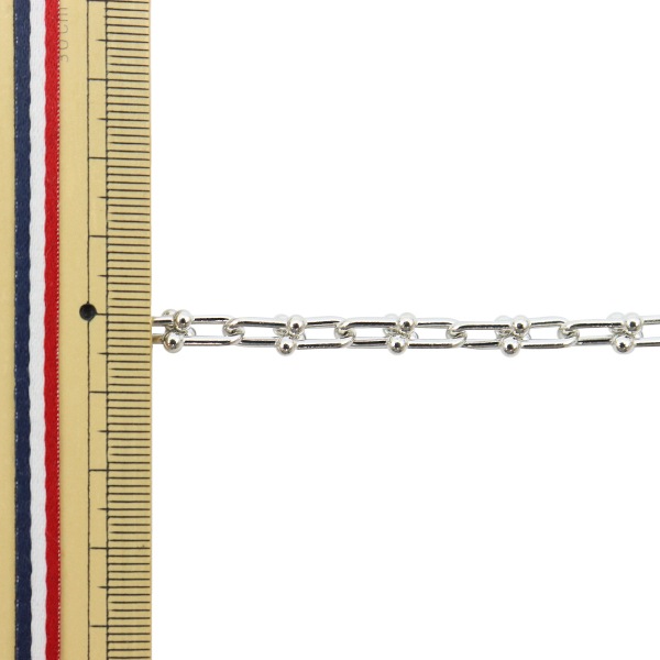 数量5から】 アクセサリー金具 『デザインチェーン 小 シルバー T1027