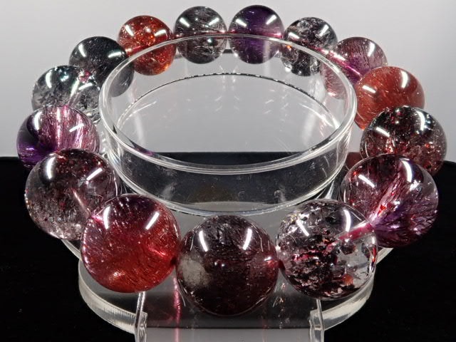 ミックスカラースーパーセブン ブレスレット 14.4㎜ XA | 天然石