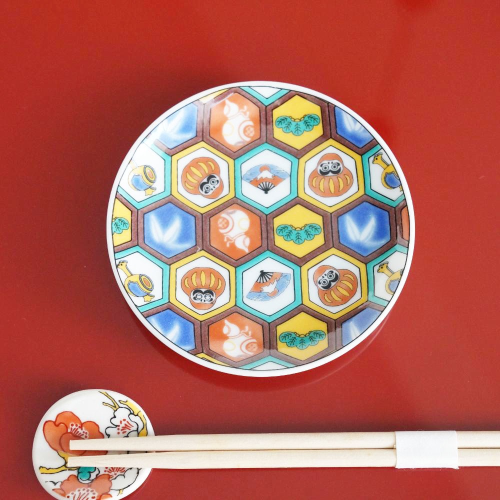 九谷焼 3寸 豆皿 だるま｜ 四季折々のおしゃれな和食器通販サイト