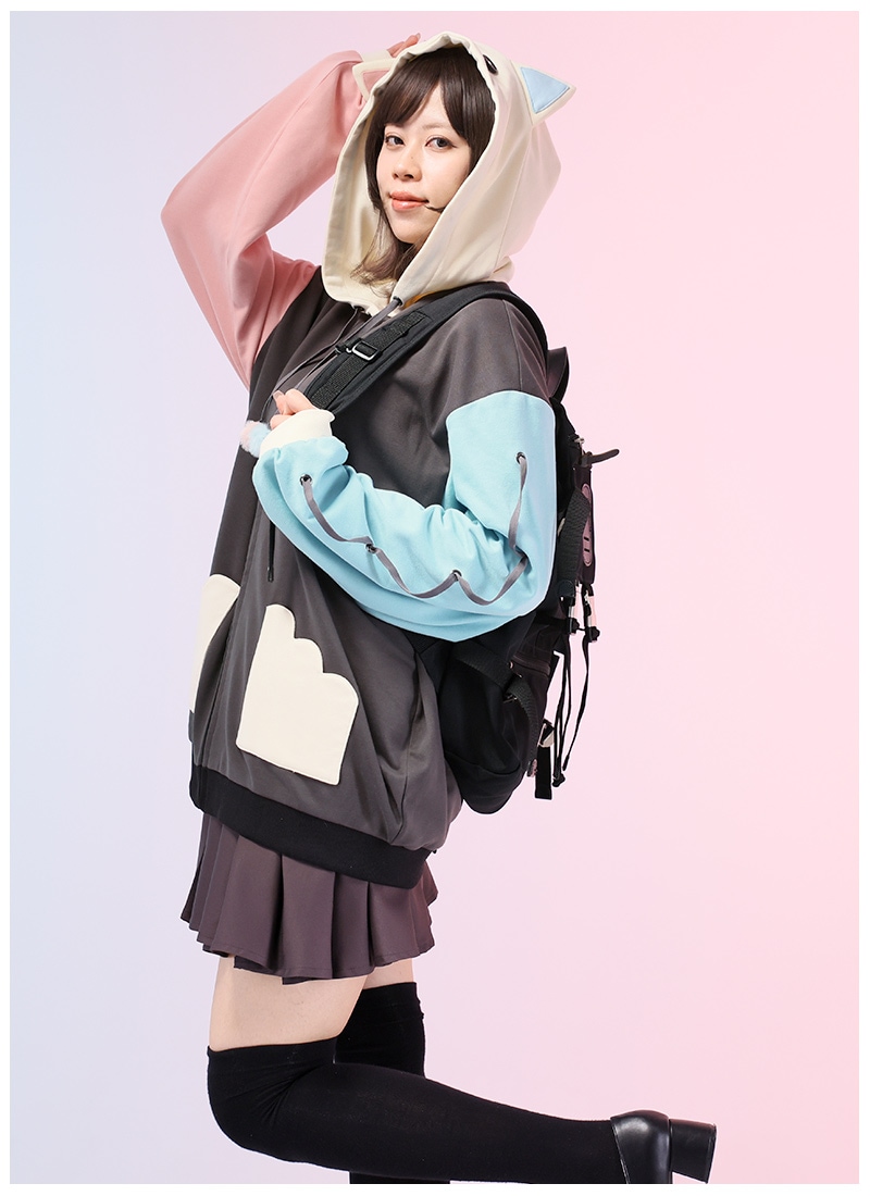 コラボ Vのみけおうちゃんとお揃いフード付きパーカー ｜ Favorite