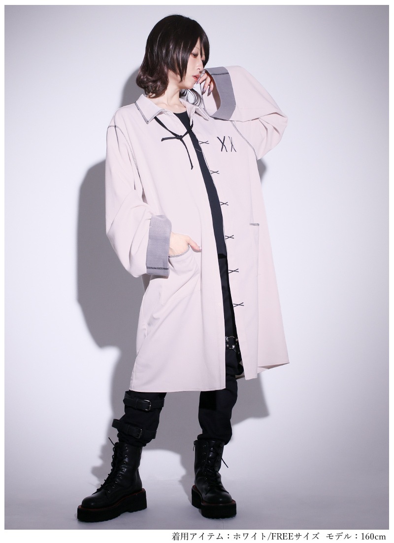 闇医者白衣風シャツワンピース ｜ Favorite