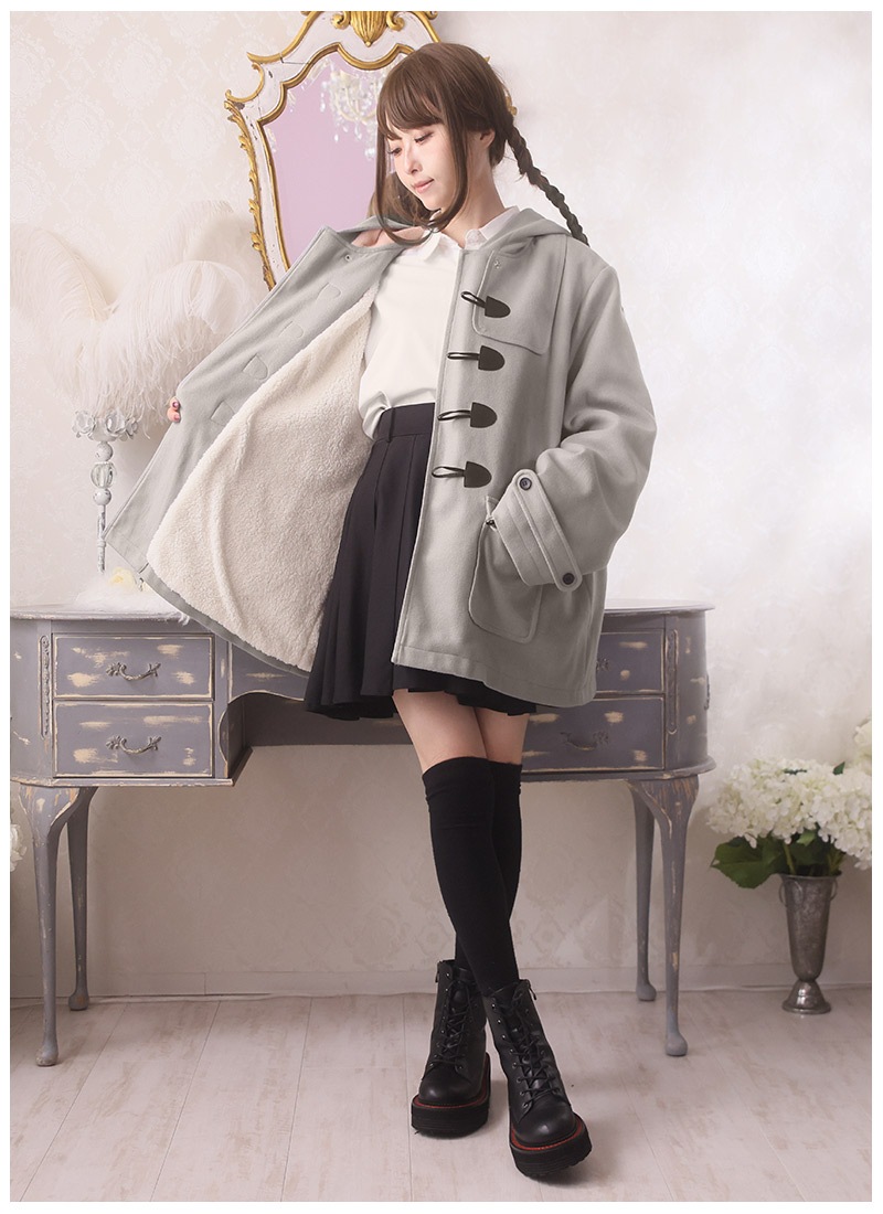 暖か裏ボア、ねこ耳うさぎ耳オリジナルダッフルコート。 ｜ Favorite