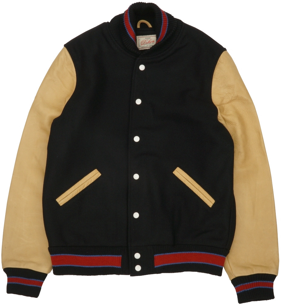 Dehen 1920(デーヘン) バーシティ ジャケット レザー スリーブ