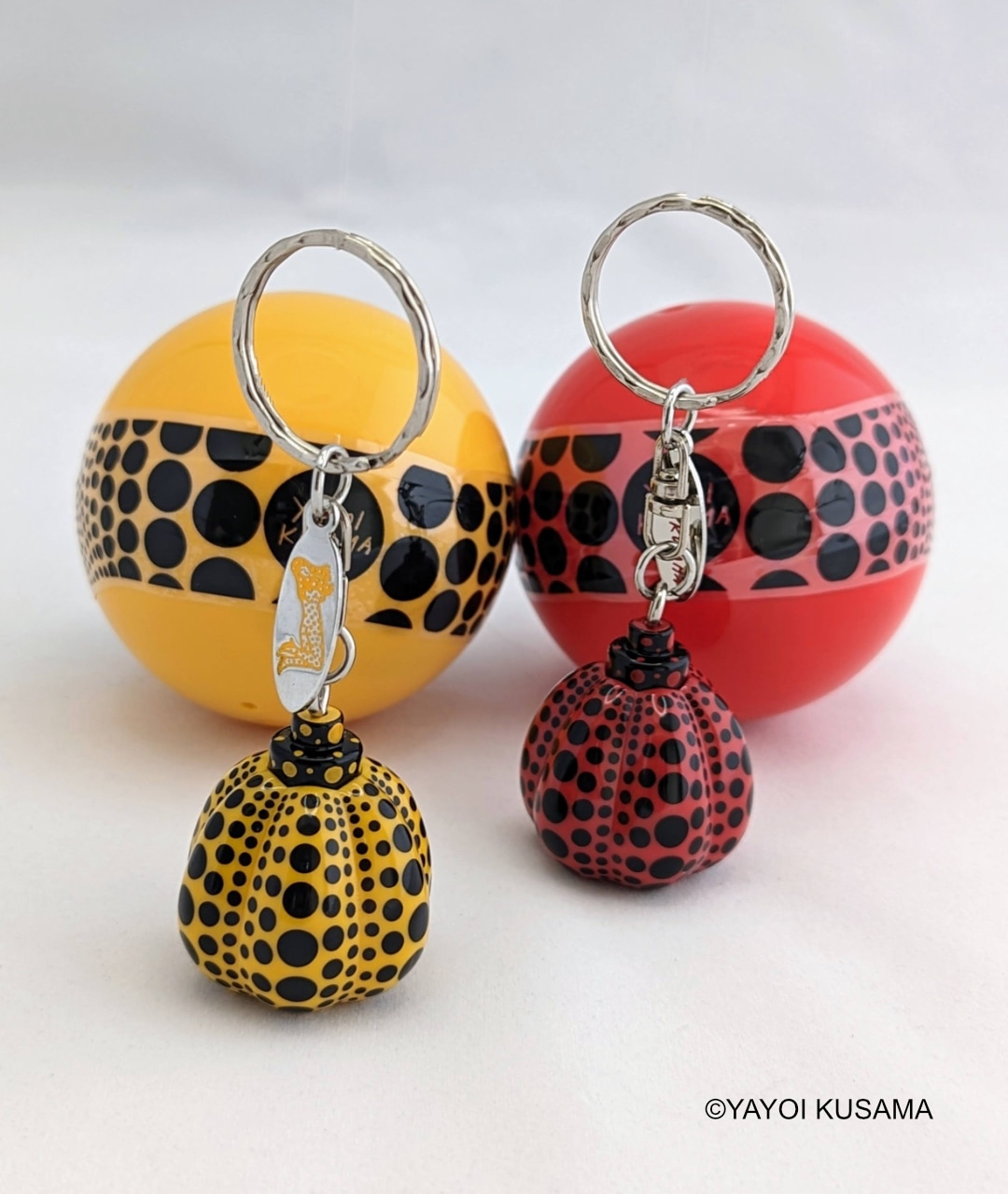 実店舗販売商品】草間彌生 キーリング [パンプキンチャーム]