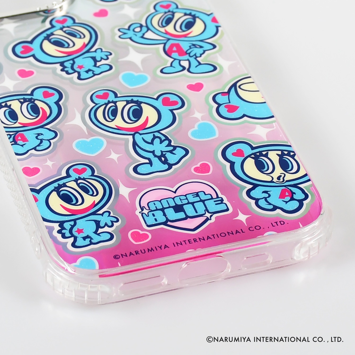 iPhone14/15/16シリーズ用 ケースエンジェルブルー リピート | iPhone