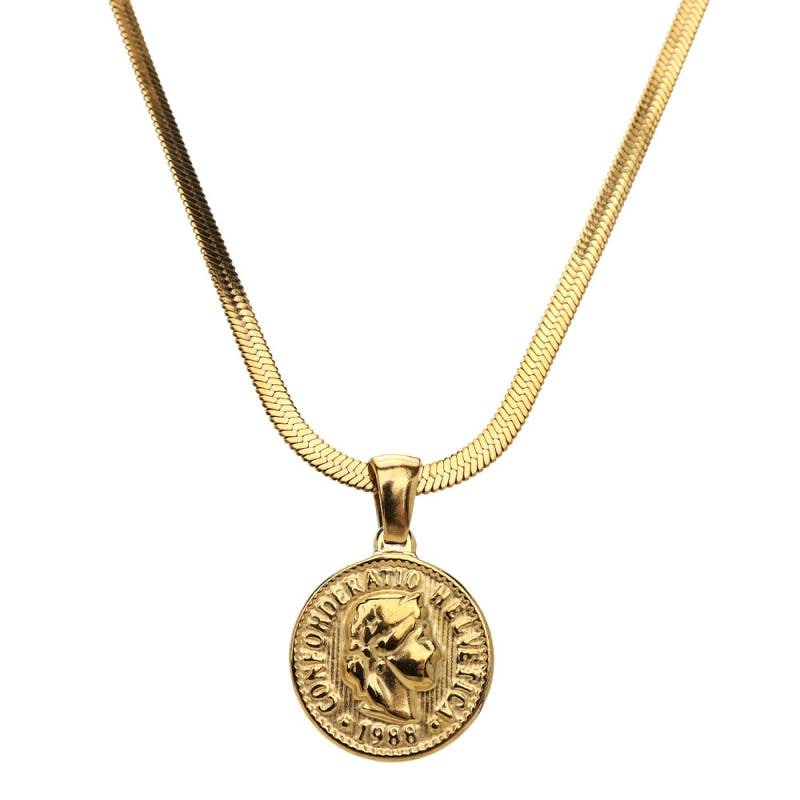 コインネックレス スネークチェーン [zrun004-n785-c038-3mm-g