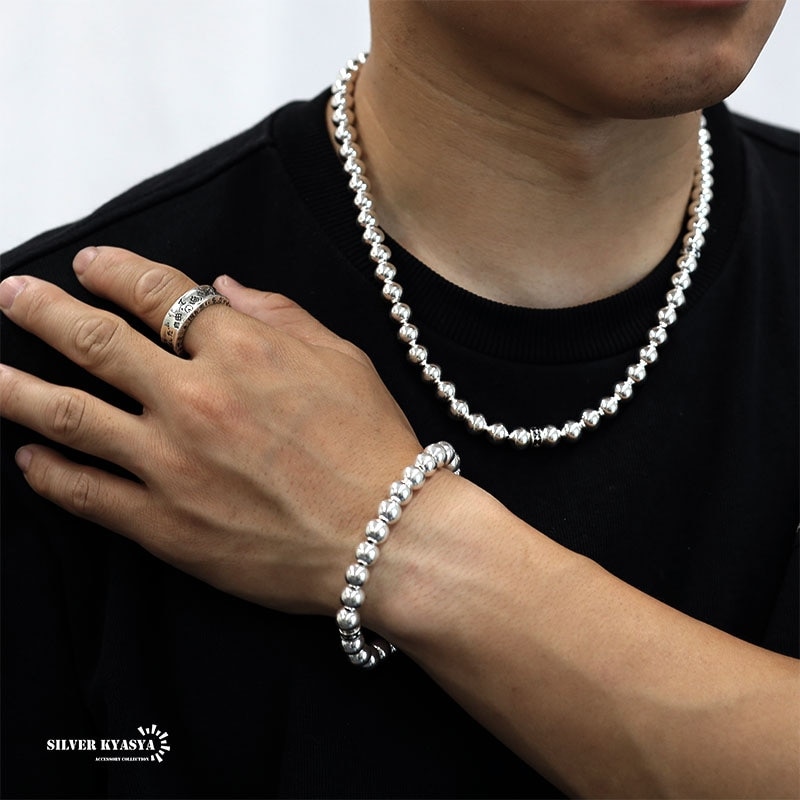 925 シルバーボールチェーンブレス [bs187] | スタイルで探す,シンプル