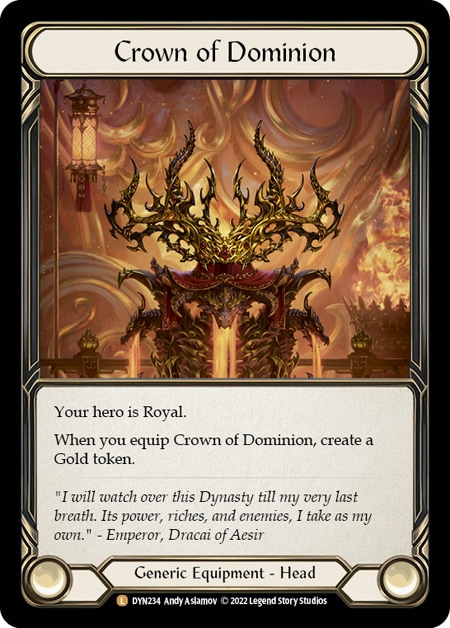 EN】《Cold Foil》[Generic] Crown of Dominion 「L」〔DYN234〕 | 春