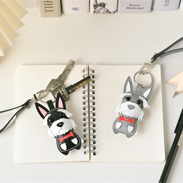 当時物】わんわんわんこ ファスナーホルダー コーギー チャーム 平成