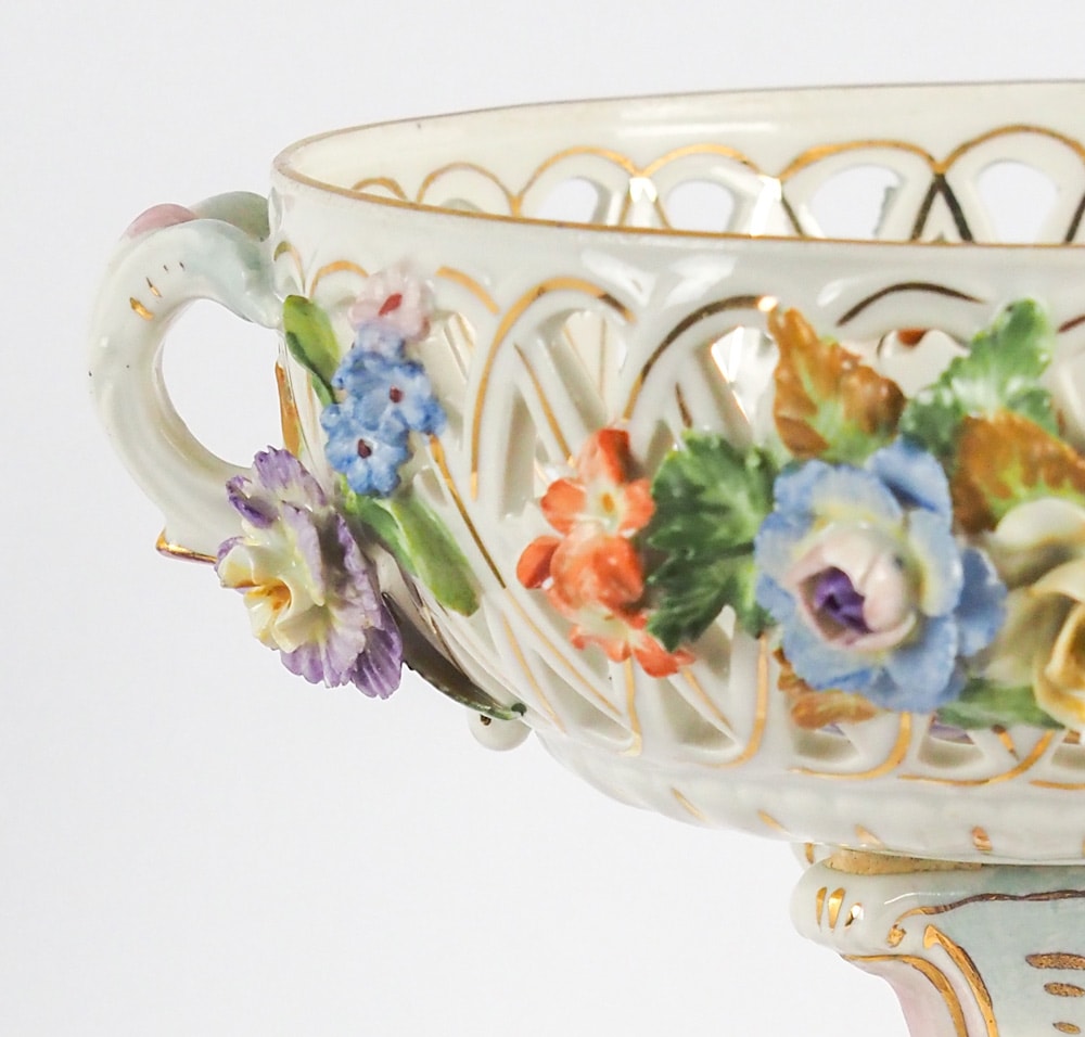 ドレスデン 「花文透かしコンポート」 | | アトリエ・ブランカ