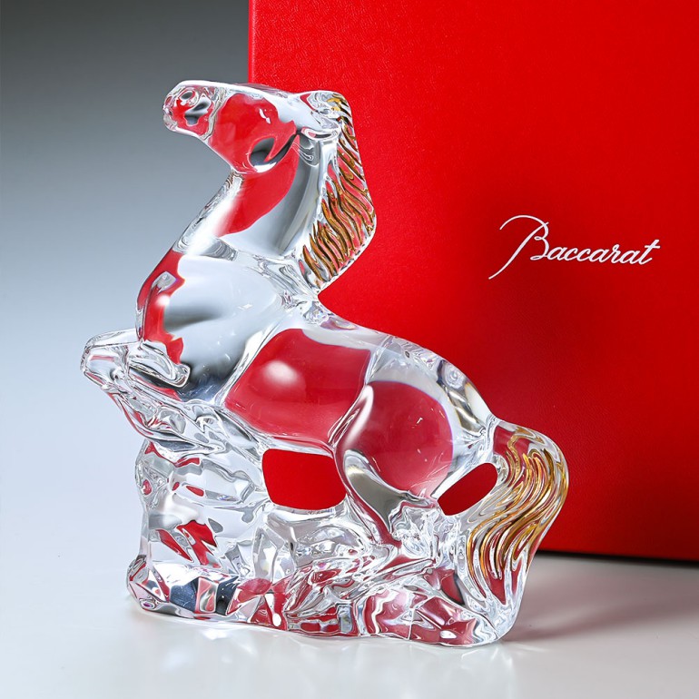 バカラ Baccarat クリスタル フィギュア ゾディアック 2014年 干支 馬