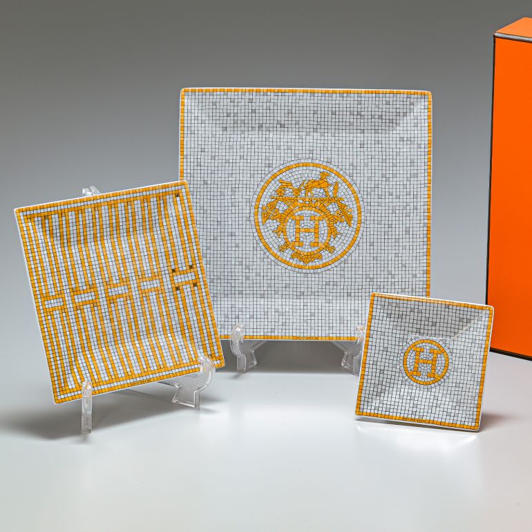 エルメス HERMES モザイク ヴァンキャトル ゴールド プチカレ スクエア