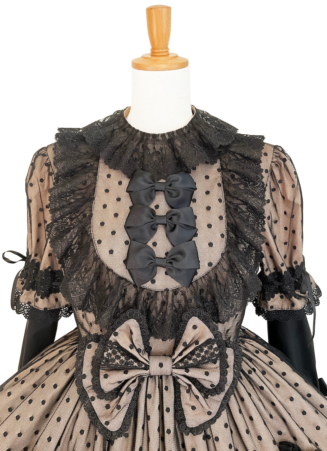 ハートフリルとドットチュール重ね魅惑ドレス 23-BD | ワンピース