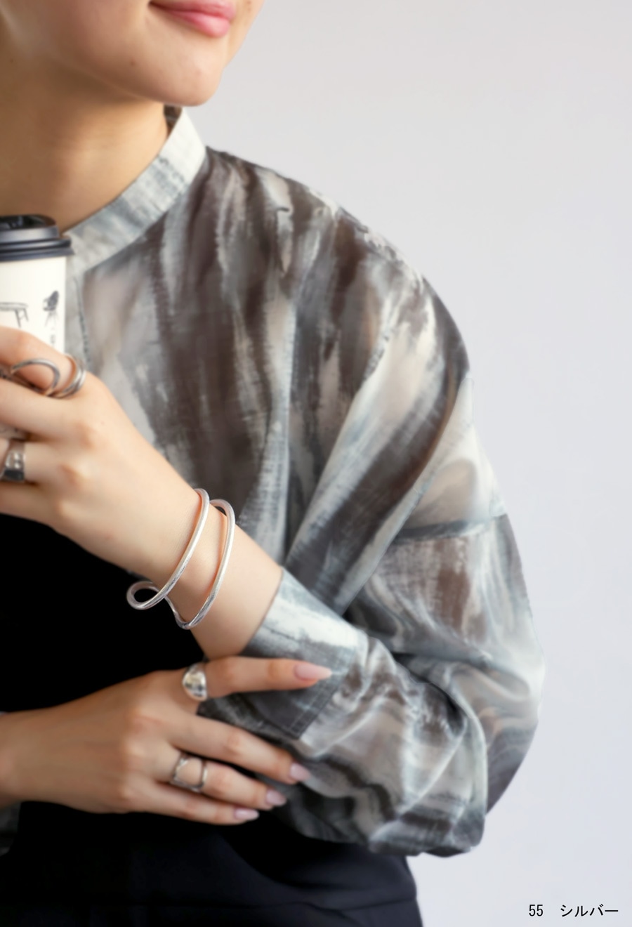 バングル レディース ブレスレット マット クール シンプル・メール便