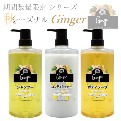 シーズナルジンジャー-GINGER-/ｼｬﾝﾌﾟｰ/ｺﾝﾃﾞｨｼｮﾅｰ/ﾎﾞﾃﾞｨｰｿｰﾌﾟ