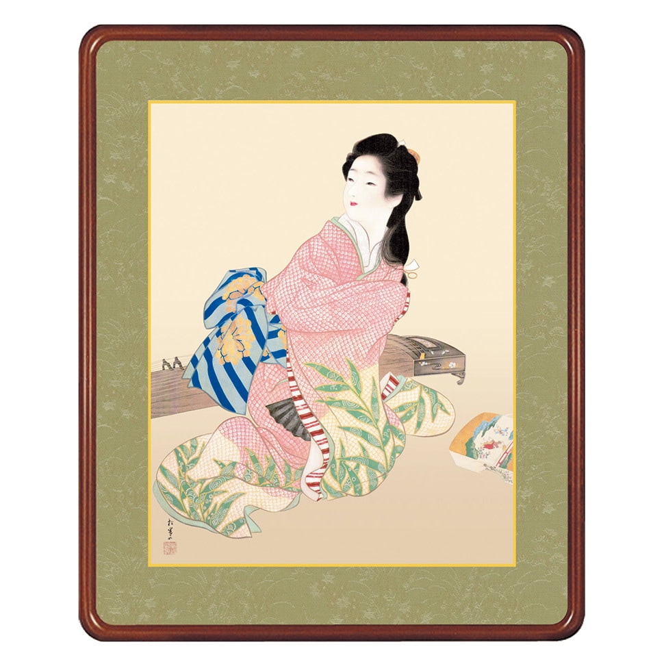 上村松園 作品 「娘深雪」 高級額装 壁掛け インテリア 【ポイント5