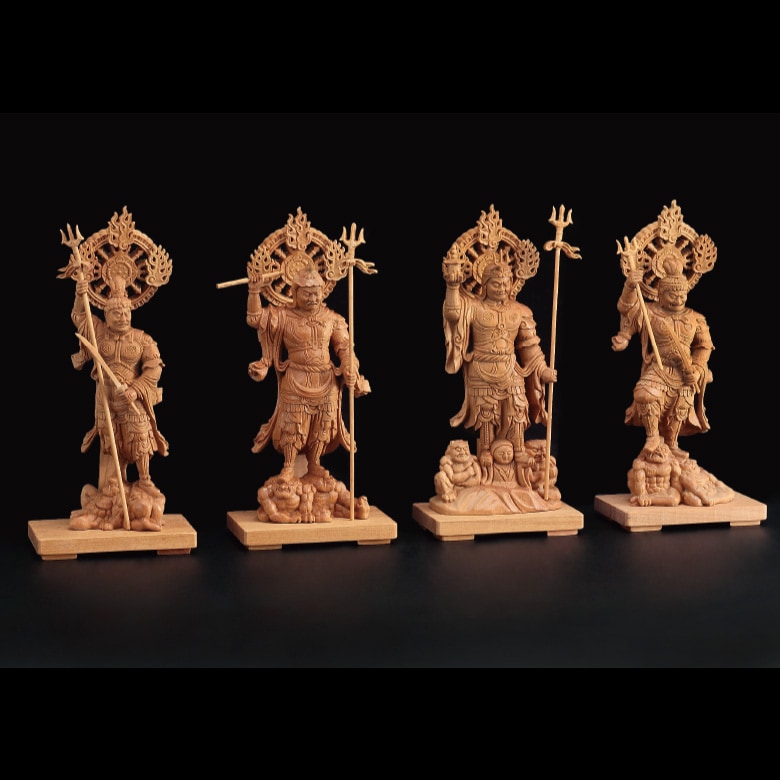 檀木彫刻『四天王』 【ポイント5％還元中】 | 仏像 | 【公式】アート