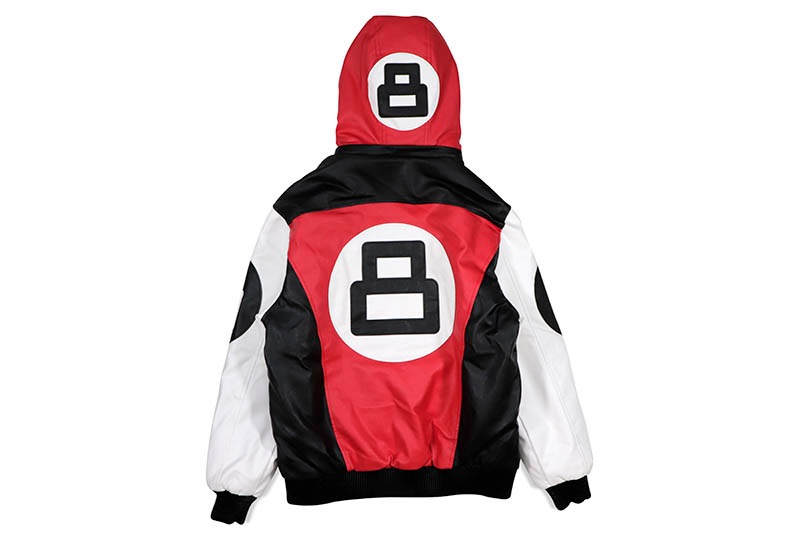 SPORTIER 1957 PU LEATHER 8 BALL WITH FAUX FUR HOOD JACKET (M2021