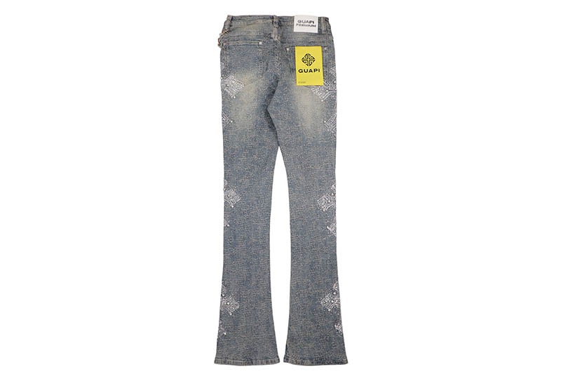GUAPI VINTAGE BLUE DISTRESSED CROSS DENIM (563VBDCD) | Brand,G-L