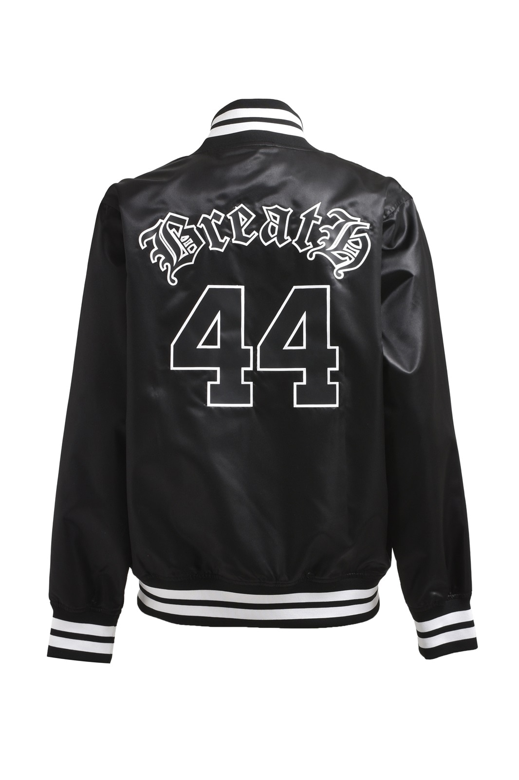BREATH x MITCHELL&NESS LOGO SATIN JACKET (OJBF6906:BLACK) | Brand