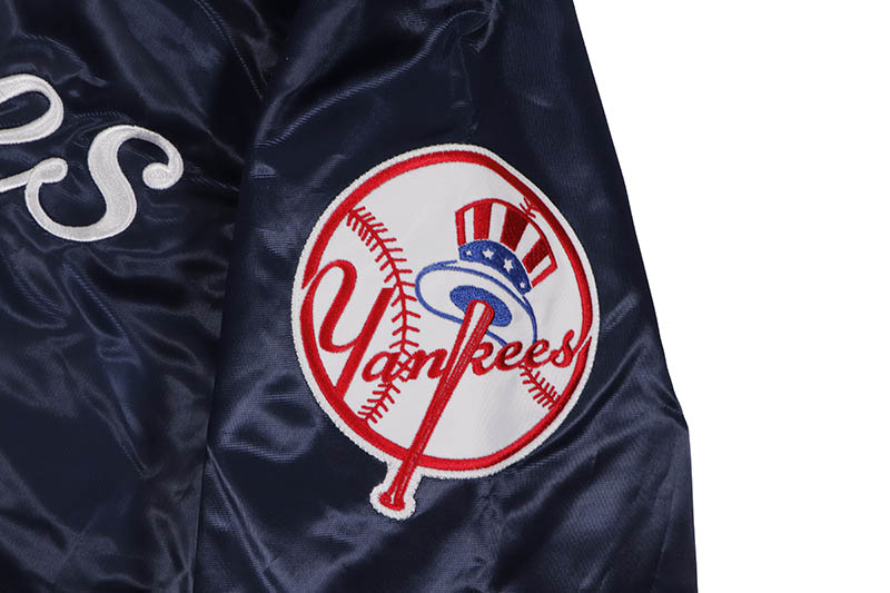 STARTER NEW YORK YANKEES VARSITY SATIN FULL-SNAP JACKET (LS250406