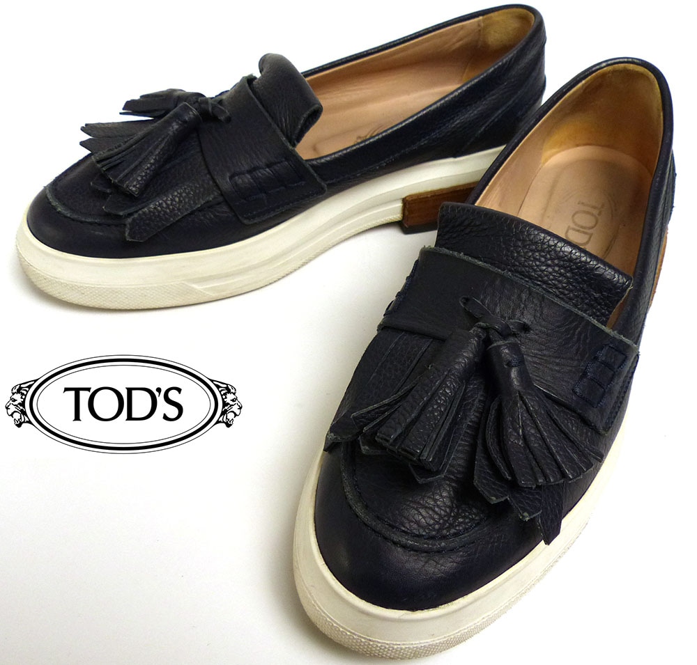 TOD'S トッズ レザー タッセル ローファー 36 1/2(23.5cm相当