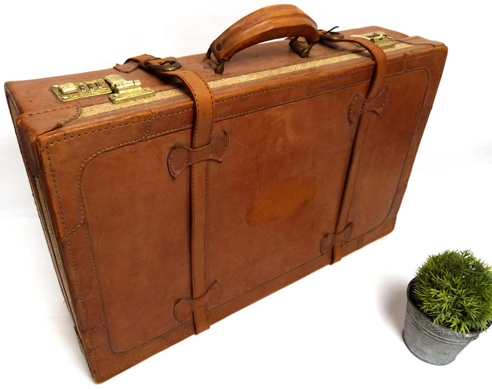 ヴィンテージ ダイヤルロック式 レザートランク / オールド スーツ