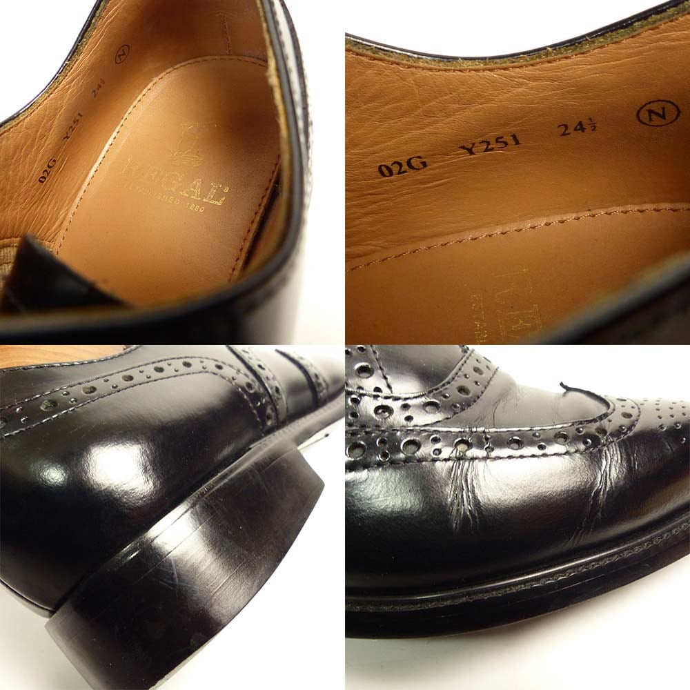 REGAL / リーガル メダリオン ウイングチップシューズ 24 1/2(24.5cm