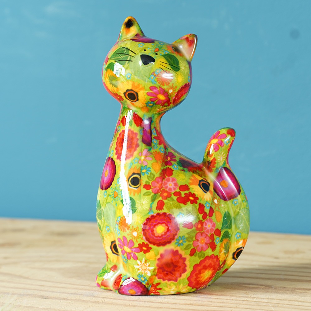 POMME PIDOU（ポンピドゥー） セラミック製貯金箱 ねこ マネーバンク