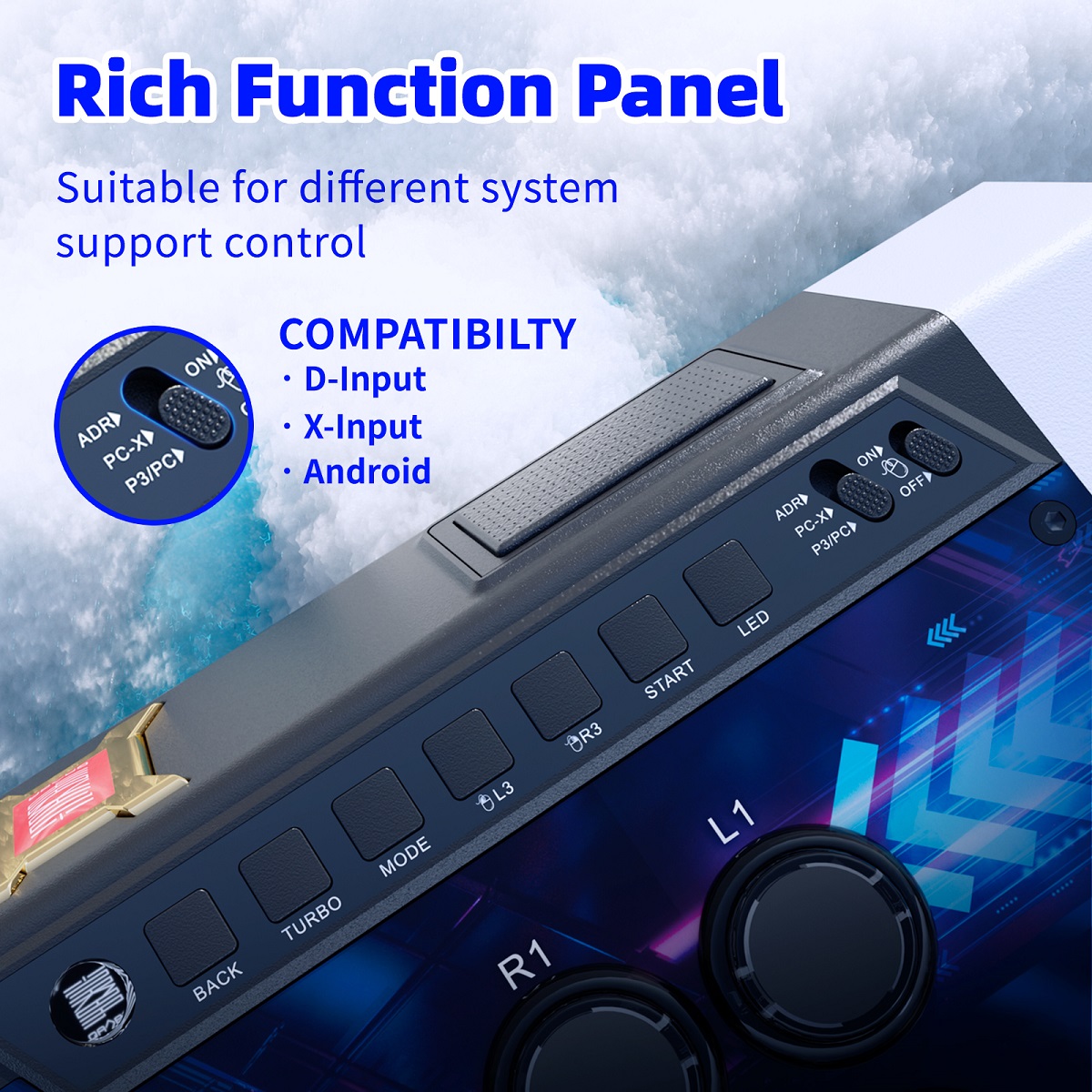 静音レバー&ボタン】 Qanba Q3 Silent Obsidian Arcade Joystick ME